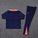 2425 Barcelona Navy Blue 1/4 Zipper Player Training Suit