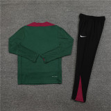 2425 Paris Saint-Germain Green 1/4 Zipper Player Training Suit