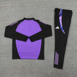 2425 Germany Purple 1/4 Zipper Training Suit