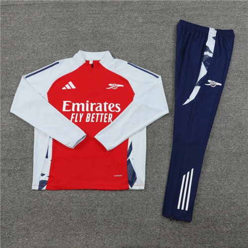 2425 Arsenal Red 1/4 Zipper Training Suit
