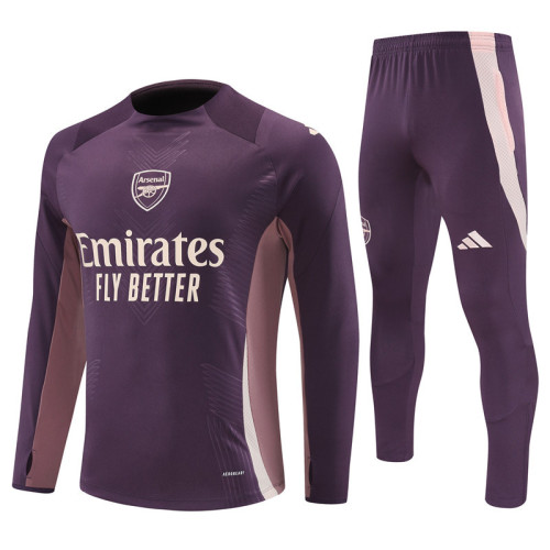 2425 Arsenal Purple 1/4 Zipper Player Training Suit