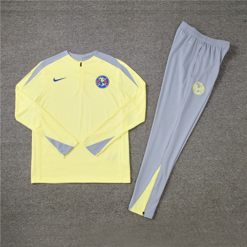 2425 América Light Yellow 1/4 Zipper Player Training Suit