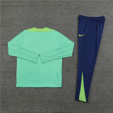 2425 Brazil Green 1/4 Zipper Player Training Suit