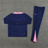 2425 Atlético De Madrid Navy Blue 1/4 Zipper Player Training Suit