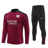2425 Paris Saint-Germain Red 1/4 Zipper Player Training Suit
