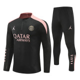 2425 Jordan Psg Black Pink 1/4 Zipper Player Training Suit