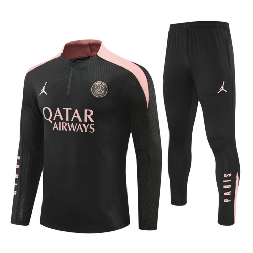 2425 Jordan Psg Black Pink 1/4 Zipper Player Training Suit