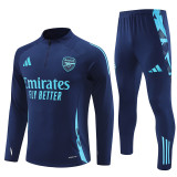 2425 Arsenal Navy Blue 1/4 Zipper Training Suit