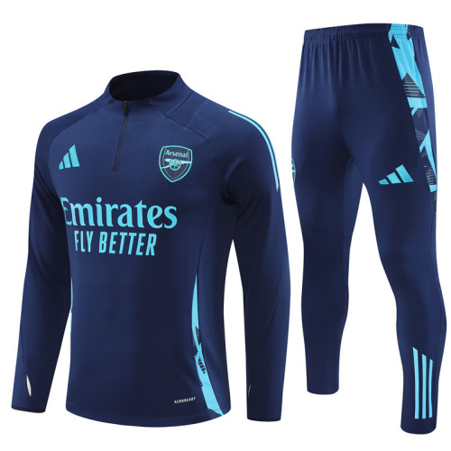 2425 Arsenal Navy Blue 1/4 Zipper Training Suit