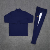 2526 Portugal Navy Blue 1/4 Zipper Training Suit