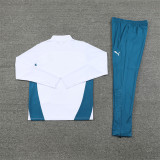 2425 Olympique De Marseille White 1/4 Zipper Training Suit