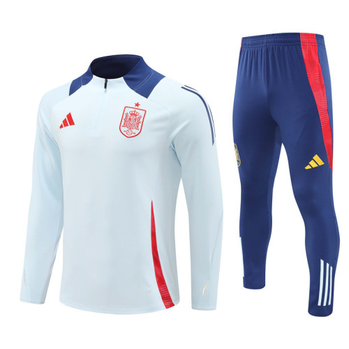 2425 Spain Light Blue 1/4 Zipper Training Suit