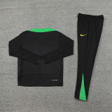 2425 Brazil Black 1/4 Zipper Player Training Suit