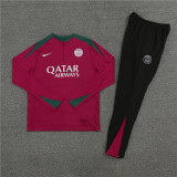2425 Paris Saint-Germain Red 1/4 Zipper Player Training Suit
