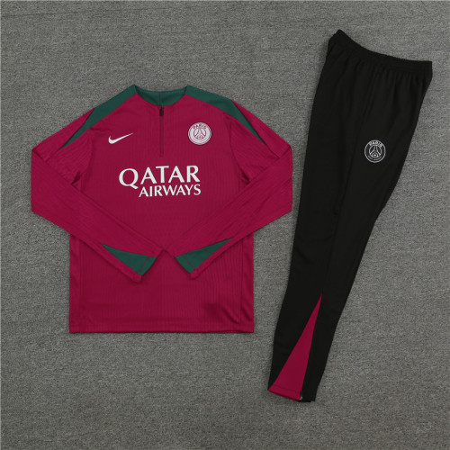 2425 Paris Saint-Germain Red 1/4 Zipper Player Training Suit