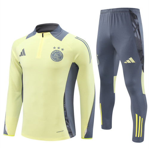 2425 Afc Ajax Light Yellow 1/4 Zipper Training Suit