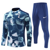 2425 Tottenham Navy Blue 1/4 Zipper Training Suit