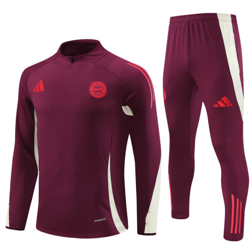 2425 Bayern München Bordeaux 1/4 Zipper Training Suit