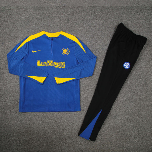 2425 Inter Milan Royal Blue 1/4 Zipper Player Training Suit