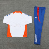 2425 Japan White 1/4 Zipper Training Suit