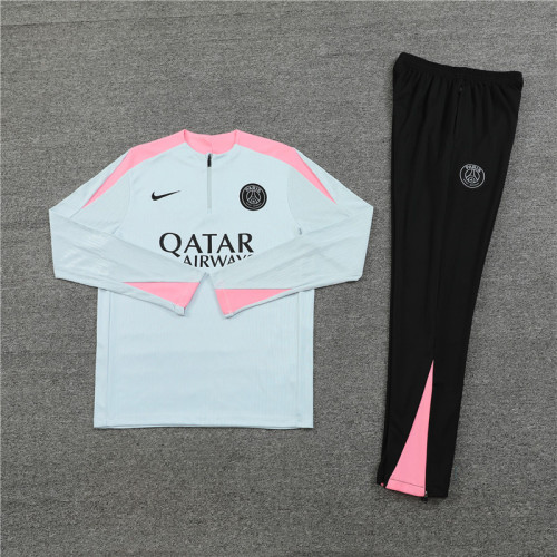2425 Paris Saint-Germain Light Grey 1/4 Zipper Player Training Suit