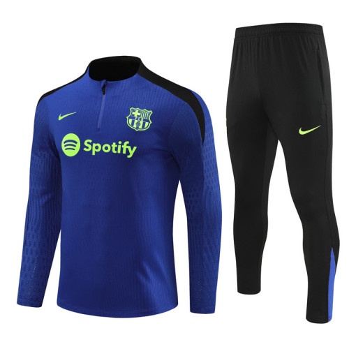 2425 Barcelona Royal Blue 1/4 Zipper Player Training Suit