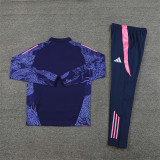 2425 Real Madrid Navy Blue 1/4 Zipper Training Suit
