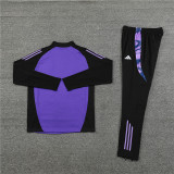 2425 Germany Purple 1/4 Zipper Training Suit