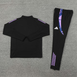 2425 Germany Black 1/4 Zipper Training Suit