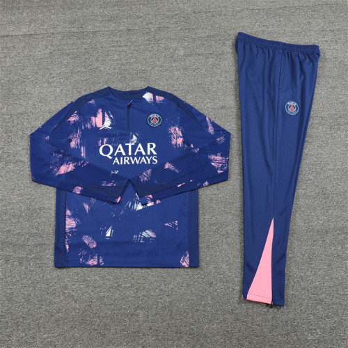 2425 Jordan Psg Navy Blue 1/4 Zipper Training Suit