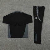 2425 Algérie Black 1/4 Zipper Training Suit