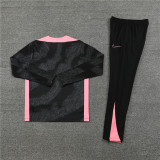 2425 Paris Saint-Germain Black 1/4 Zipper Training Suit