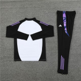 2425 Germany White 1/4 Zipper Training Suit