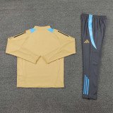 2425 Argentina Golden 1/4 Zipper Training Suit
