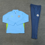 2425 Manchester City Light Blue 1/4 Zipper Training Suit