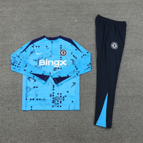 2425 Chelsea Light Blue 1/4 Zipper Training Suit