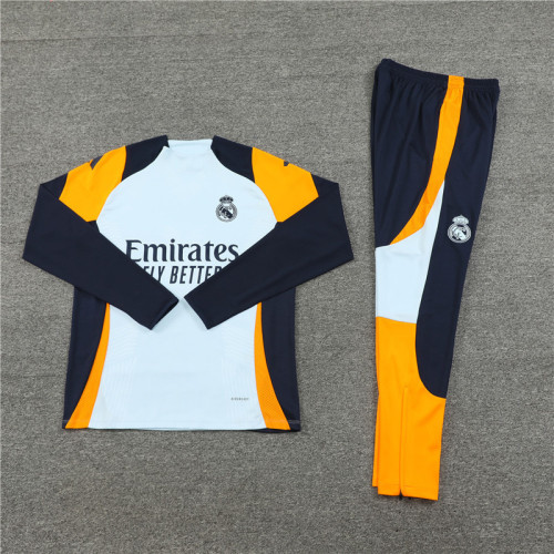2425 Real Madrid Light Blue 1/4 Zipper Player Training Suit
