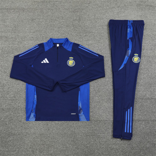 2425 Al Nassr Navy Blue 1/4 Zipper Training Suit