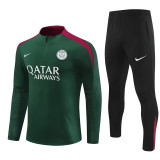 2425 Paris Saint-Germain Green 1/4 Zipper Player Training Suit
