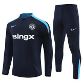 2425 Chelsea Navy Blue 1/4 Zipper Player Training Suit