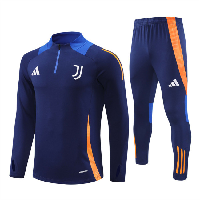 2425 Juventus Navy Blue 1/4 Zipper Training Suit