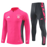 2425 Germany Pink 1/4 Zipper Training Suit