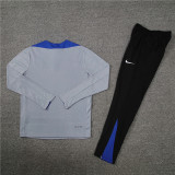 2425 Inter Milan Light Grey 1/4 Zipper Player Training Suit