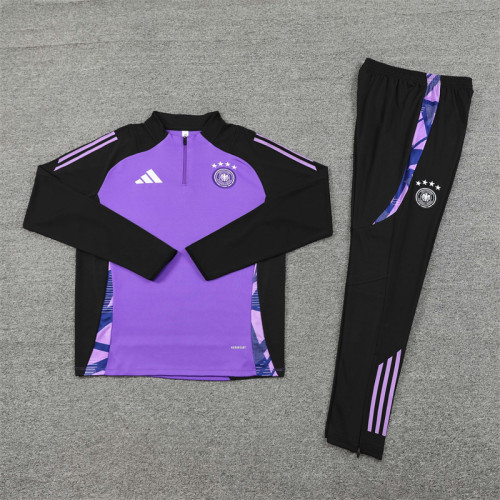 2425 Germany Purple 1/4 Zipper Training Suit