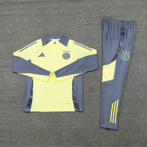 2425 Afc Ajax Light Yellow 1/4 Zipper Training Suit