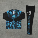2425 Ssc Napoli Black 1/4 Zipper Training Suit