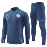 2425 Manchester City Navy Blue 1/4 Zipper Training Suit