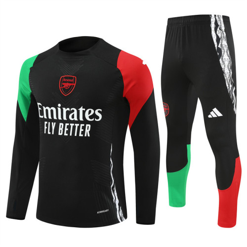 2425 Arsenal Black 1/4 Zipper Player Training Suit