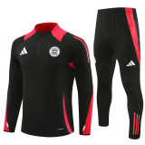 2425 Bayern München Black 1/4 Zipper Training Suit