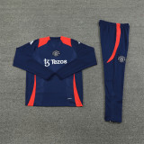 2425 Manchester United Navy Blue 1/4 Zipper Player Training Suit